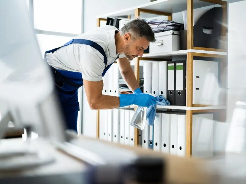 Cork office worker organizing their files
