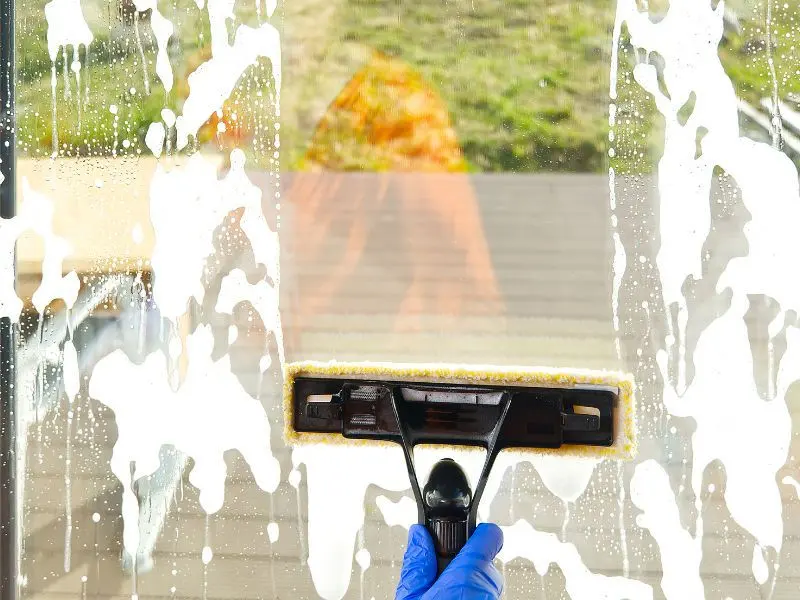 Eco-friendly window cleaning equipment used by professionals