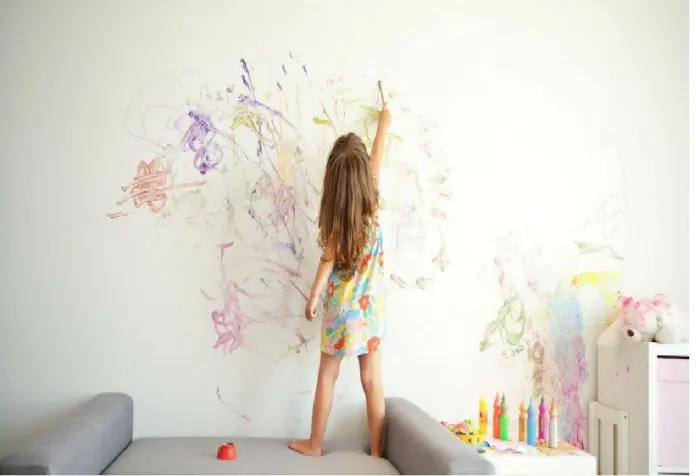 Crayon marks